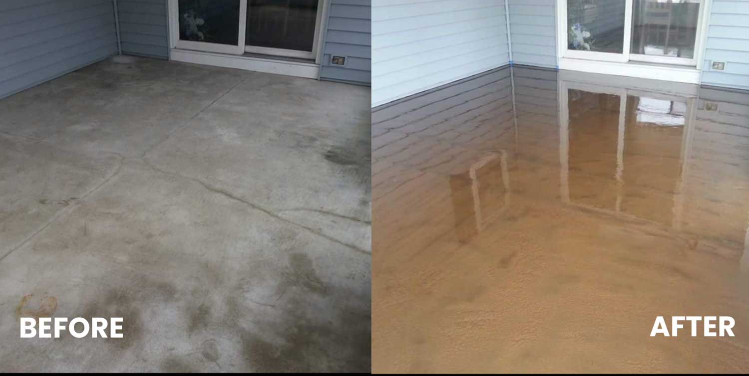 Before and After Concrete Floor